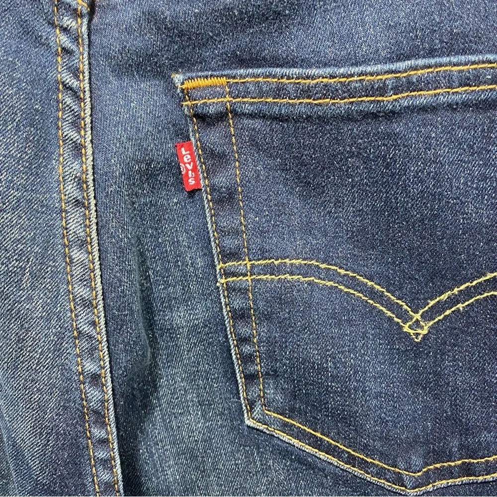 Levis 511 Denim Jeans Mens 36X32‎ Blue Dark Wash Relaxed Straight Leg Comfort